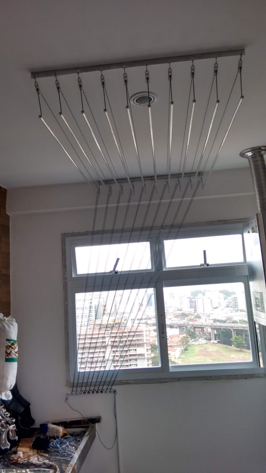 Varal individual alumínio.